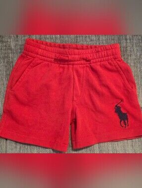 NWT Polo Ralph Lauren Toddler Red Big Pony Fleece Shorts Size 2T
